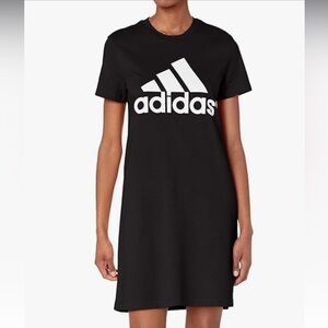Adidas Black T-shirt Logo Cotton Dress
